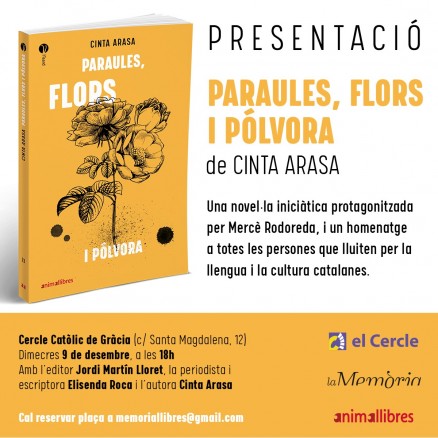 Cinta Arasa presenta la seva nova novel·la, un homenatge a Mercè Rodoreda