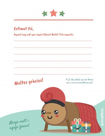 Carta al tió: estimat tió, aquest any vull que caguis llibres!